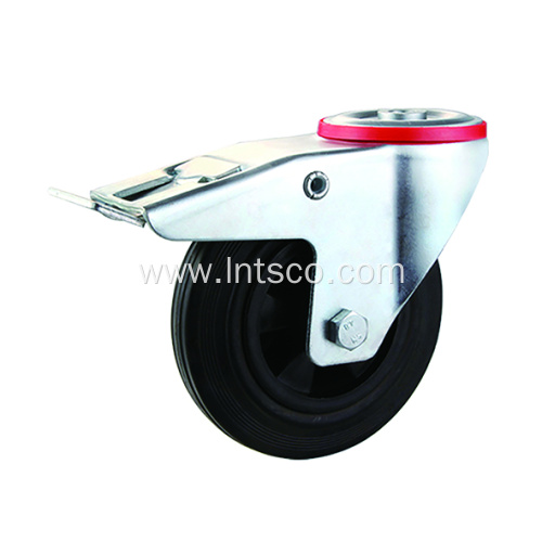 Industrial Rubber Wheel Bolt Hole Brake